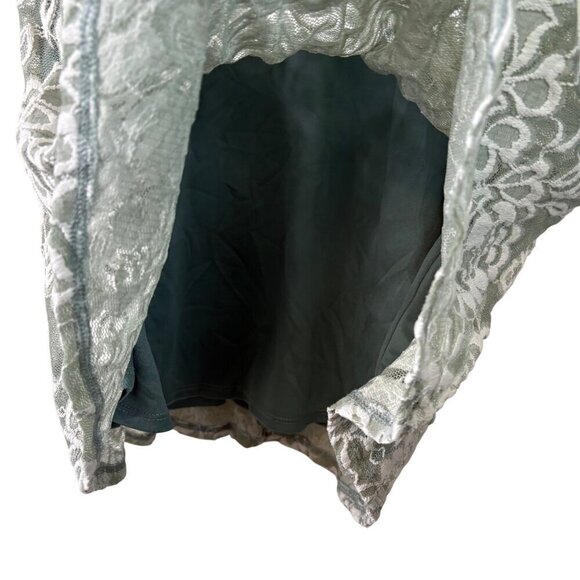 Show Me Your Mumu Women's Lovers Lace Romantic Mini Dress Sage Green Size Small - Picture 7 of 13